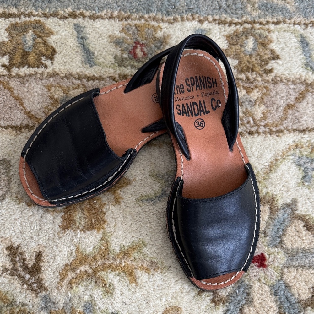 Black Leather Sandals
